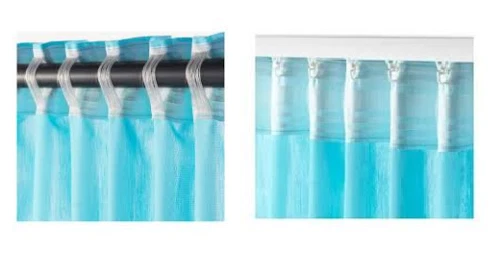 IKEA VIVAN Cortinas Transparentes | Azul Turquesa, 57x981/2" | Acabado Lustroso - Nuevo Foto 3 de 4