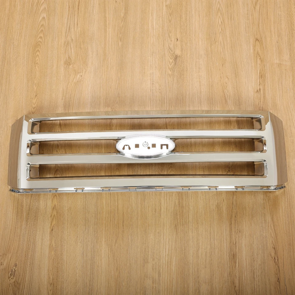 Conjunto de rejilla de parachoques delantero cromado para Ford Expedition 4 puertas 2007-2014 Foto 2 de 4