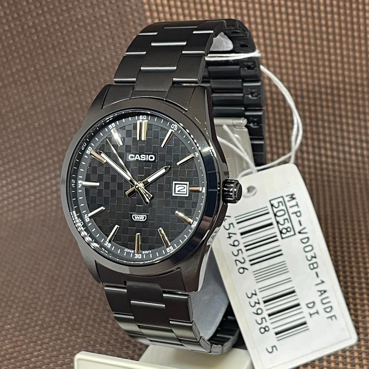Casio MTP-VD03B-1A Black Ion Plated Simple Classic Design Men's