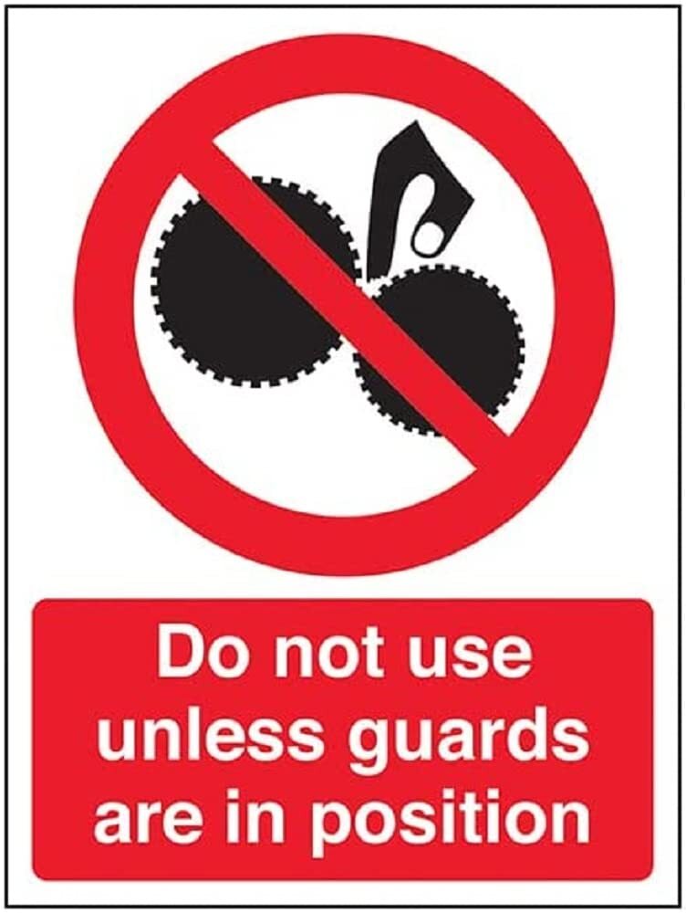V Safety Cartello magnetico di sicurezza con scritta in inglese "Do not use unle