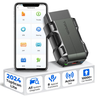 2024 NEW TOPDON Topscan OBD2 Scanner Code Reader Full System Car Diagnostic Tool