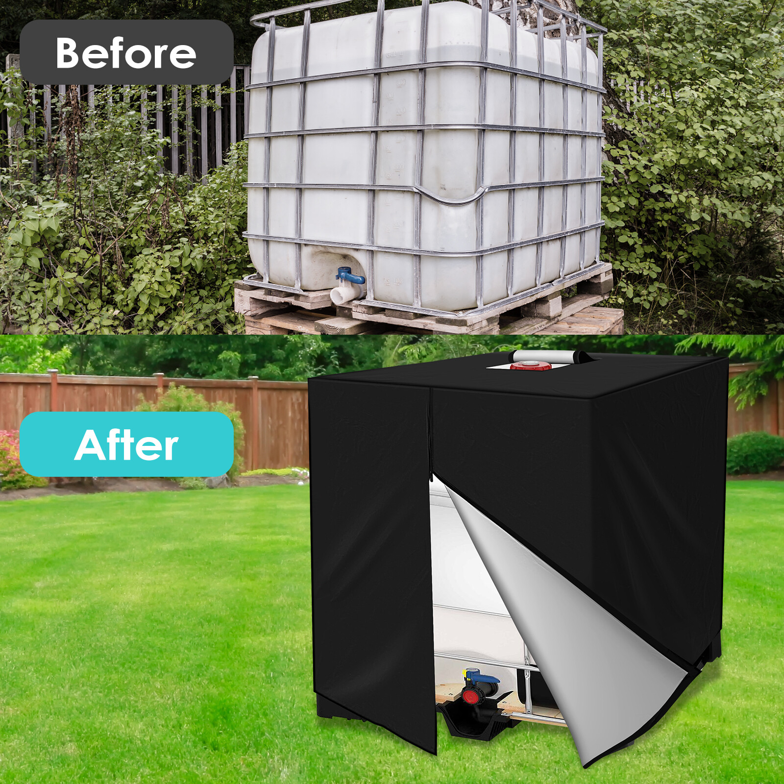 Water Tank Protective Cover Waterproof Water IBC Tote Tank Covers Heavy