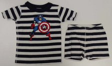 Marvel Captain America Kids 2pc. Pajama Set by Hanna Andersson Size 10