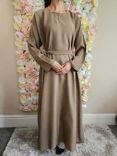 Womens Ladies Plain Abaya Jilbab Jubba Maxi Dress Sizes 52 54 56 58 4 COLOURS