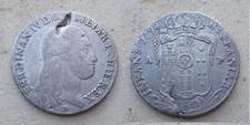 Kingdom of Naples Ferdinand IV of Bourbon (1759-1816) 1/2 plate 60 grain 1798