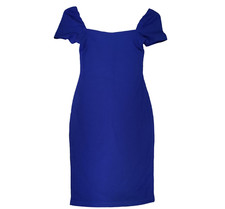 LuLus Bodycon Dress Women's Small Cobalt Blue Knee Length Short Sleeve