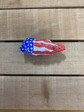 Handmade-Painted American Flag Seashell Magnet