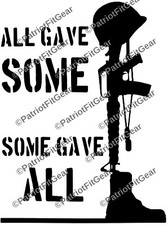 Support Our Troopsveteransall Gave Somesome Gave Allmilitaryvinyl Decal