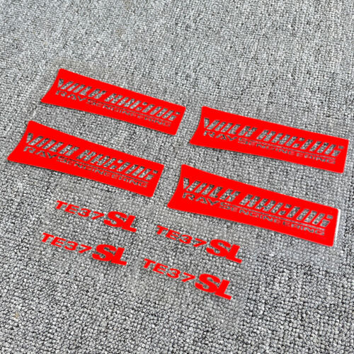 8PCS RED JDM Reflective RAYS VOLK Racing TE37SL Wheel sticker decal Drift - Picture 4 of 7
