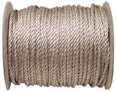 Mibro Group 644701TV 1/4'' X 1200' Unmanilla Brown Poly Twisted Rope