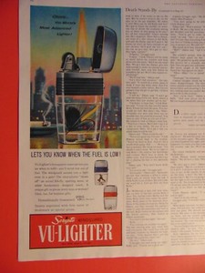 1958 Scripto VU-LIGHTER with fishing Fly vintage print ad