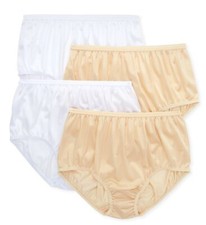 Teri 331 Full Cut Nylon Brief Panty - 4 Pack