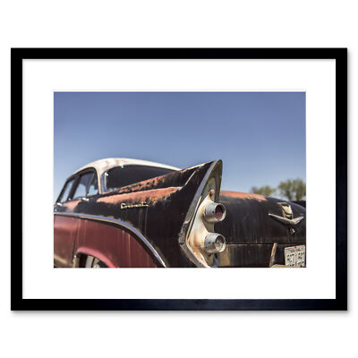 Rusty Vintage Coronet Auto gerahmter Wandkunstdruck 12 x 16 Zoll