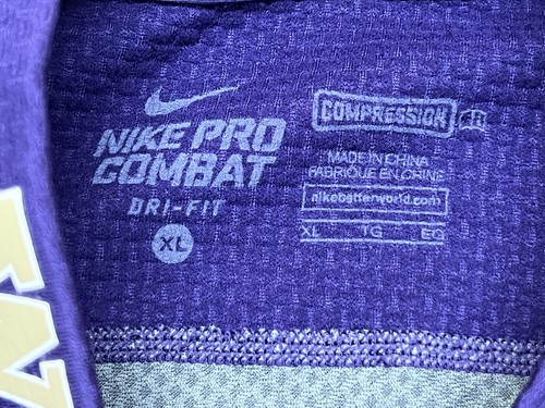 Washington Huskies Nike Pro Combat Hyperwarm Dri Fit Long Sleeve Size XL - Picture 4 of 5