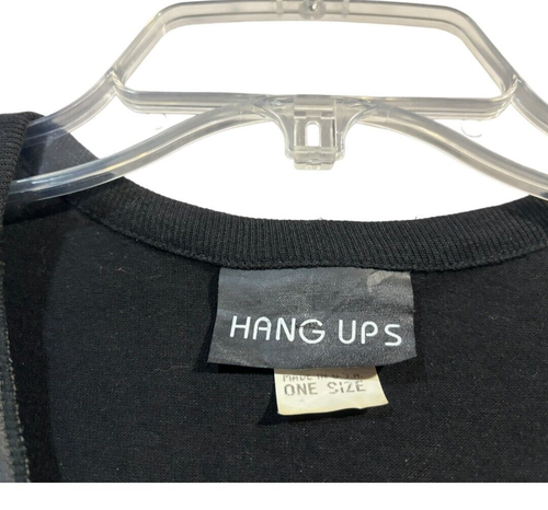 Vintage HANG UPS Black BOHO Western Fringe V-Neck Short Sleeve T-Shirt One Size - 第 3/5 張圖片
