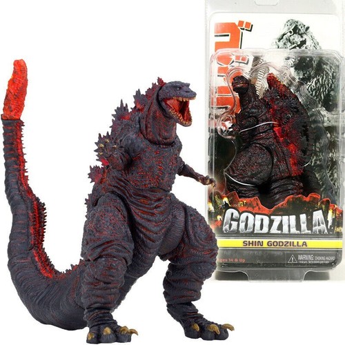 NECA Shin Red Godzilla 6" Action Figure Burning Kaiju 12" Head to Tail 2016 New - Picture 1 of 8