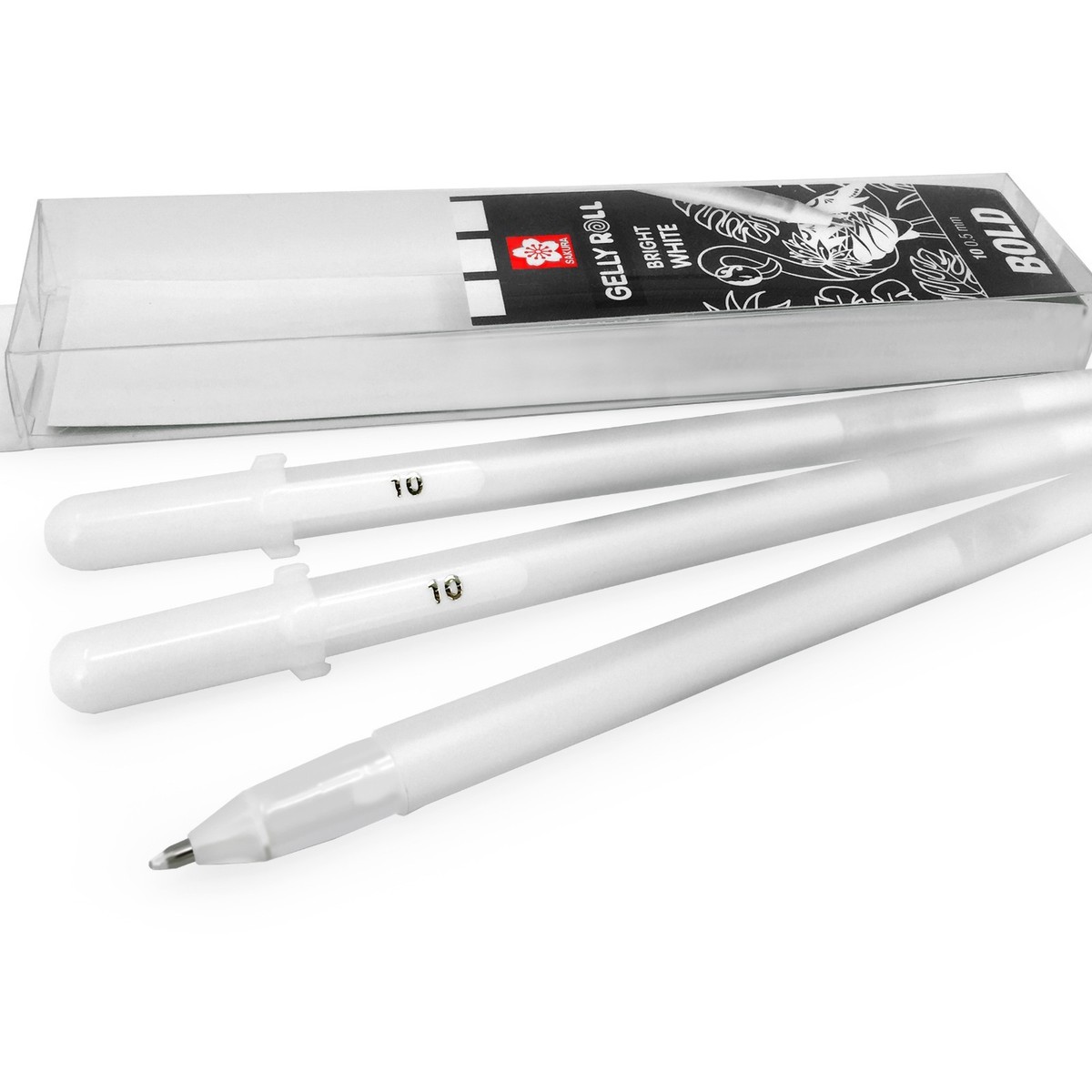SAKURA Gelly Roll Stift Klassisches Weiß – 3 Strichstärken (0,5/0,8/1,0 Mm), Made In Japan