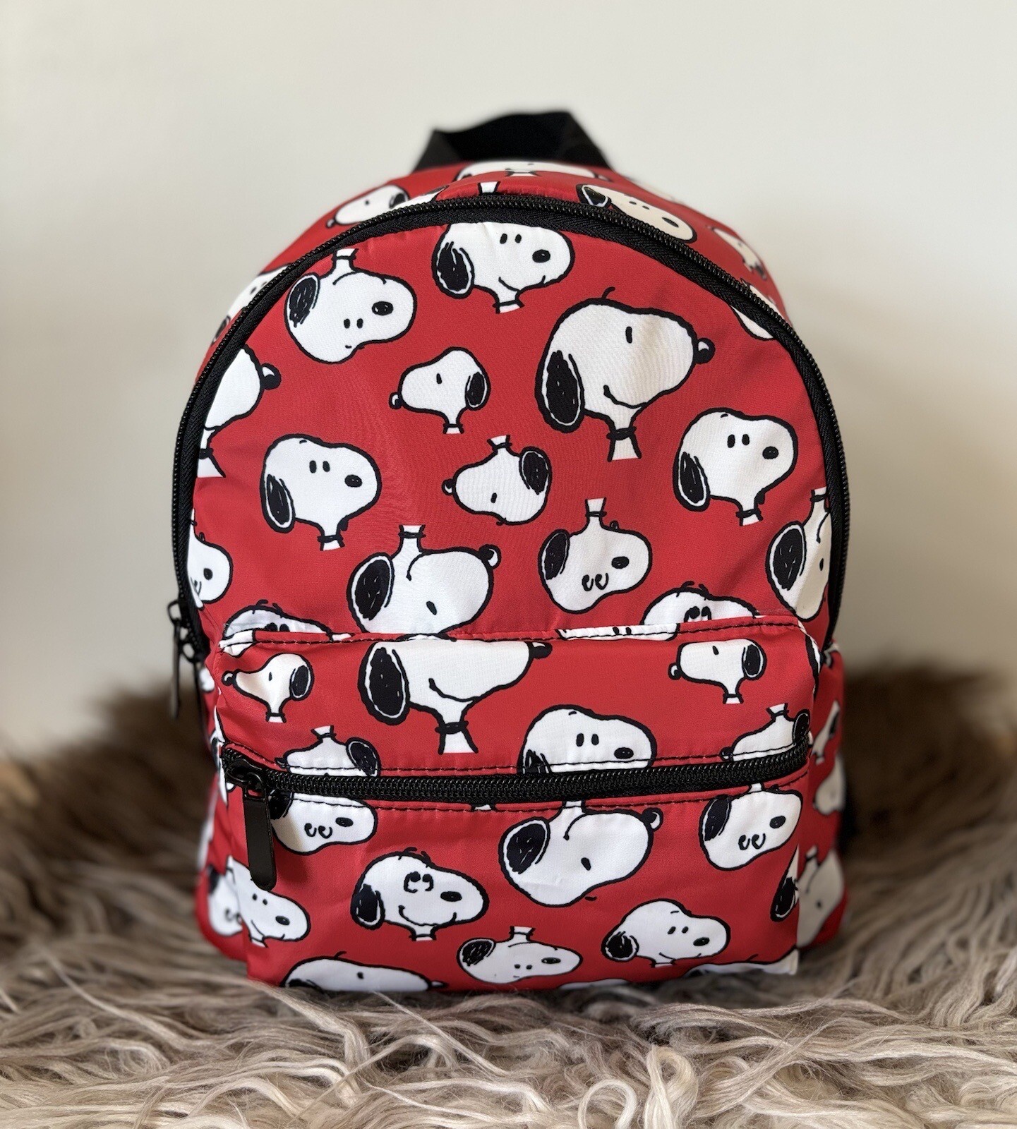 Snoopy Peanuts Backpack Bioworld Red and Black Limited Edition Small NWT