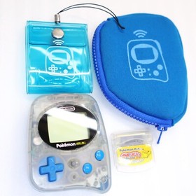 Pokemon Mini Console Blue MIN001 w/ Pok&eacute;mon Center Limited Cases Party Cartridge