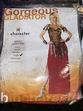 Gorgeous Gladiator Costume Adult Roman Greek Amazon Warrior Goddess Fancy Dress