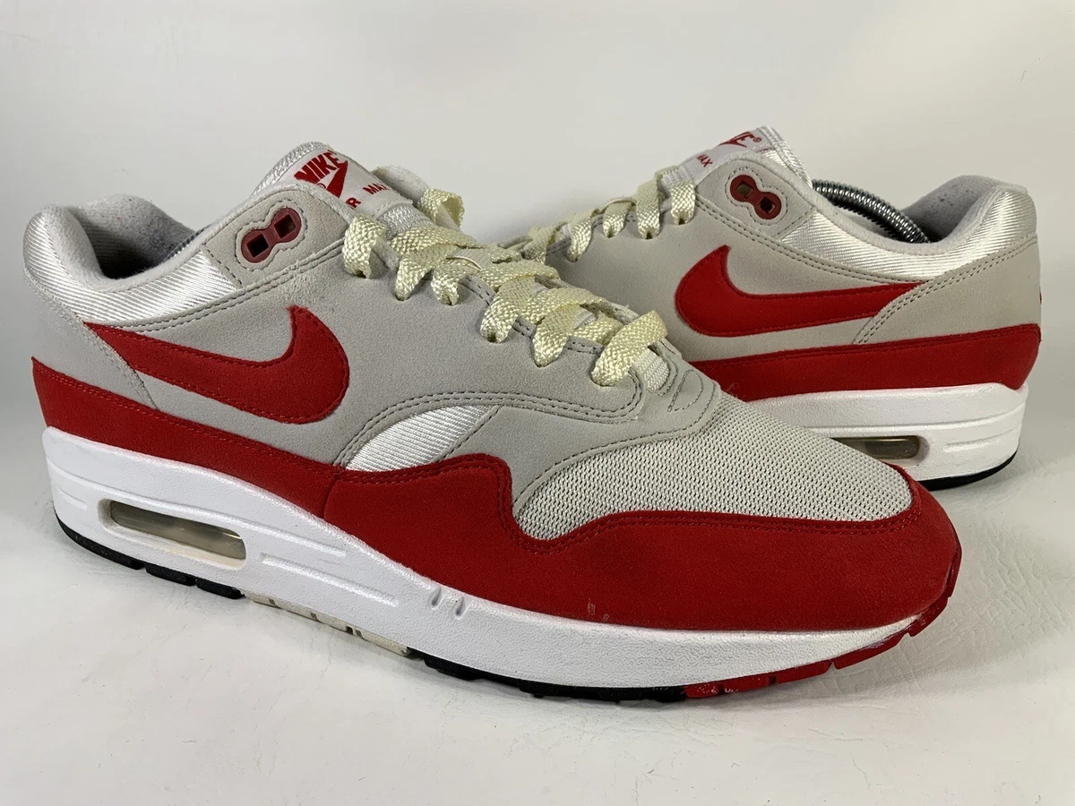 sinsonte Sin personal Modernización Nike Air Max 1 Anniversary OG Red White Grey Black Men Size 10.5 Rare  908375-103 | eBay