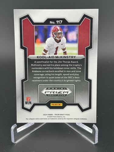 Kool Aid McKinstry 2024 Panini Prizm Draft Picks Rookie No.117 New Orleans - Picture 2 of 2