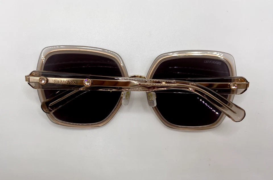 Gafas de sol Swarovski SK 395-D 72C beige dorado espejado marco de plástico 56-19-140 St Foto 4 de 4