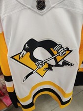 NWT adidas Authentic Climalite Pittsburgh Penguins Jersey Away White - Size 54