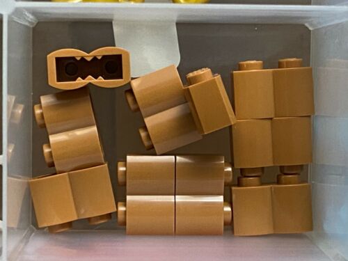 LEGO Parts - Mattone di Torrone Medio 1 x 2 Log - n. 30136 - QTÀ 10