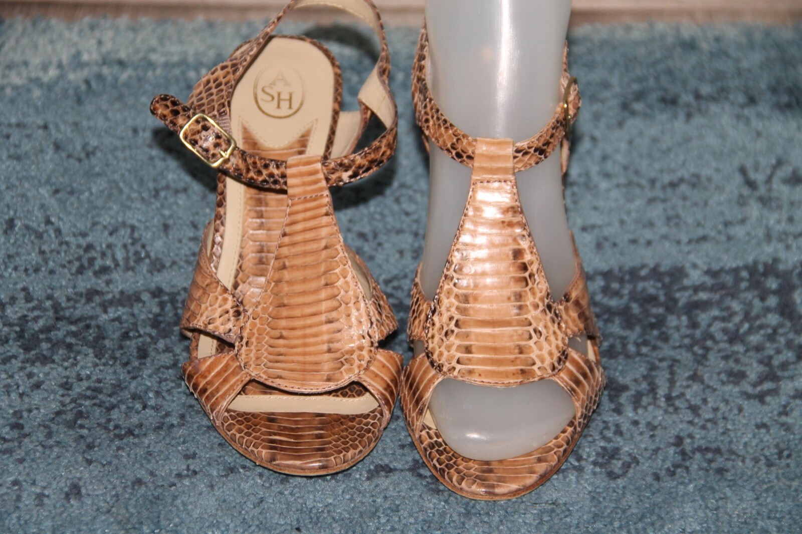 Pretty Python Print ASH Heel Sandals Size 37 EU M… - image 1