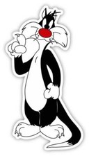 Sylvester Cat Cartoon Sticker Wall Laptop Car Phone Kids Sticker Looney