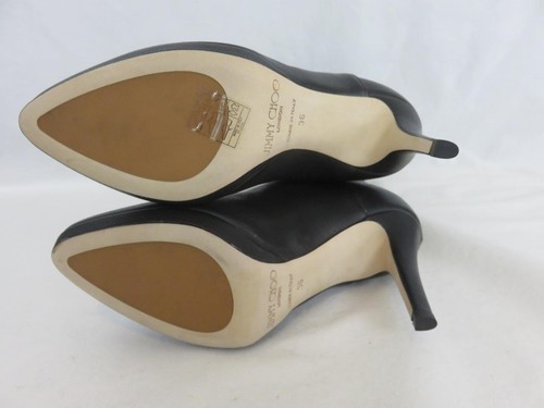 Stivali Jimmy Choo neri al ginocchio in pelle chiusura zip tacco a spillo TG US 5 1/2" - Foto 8 di 9