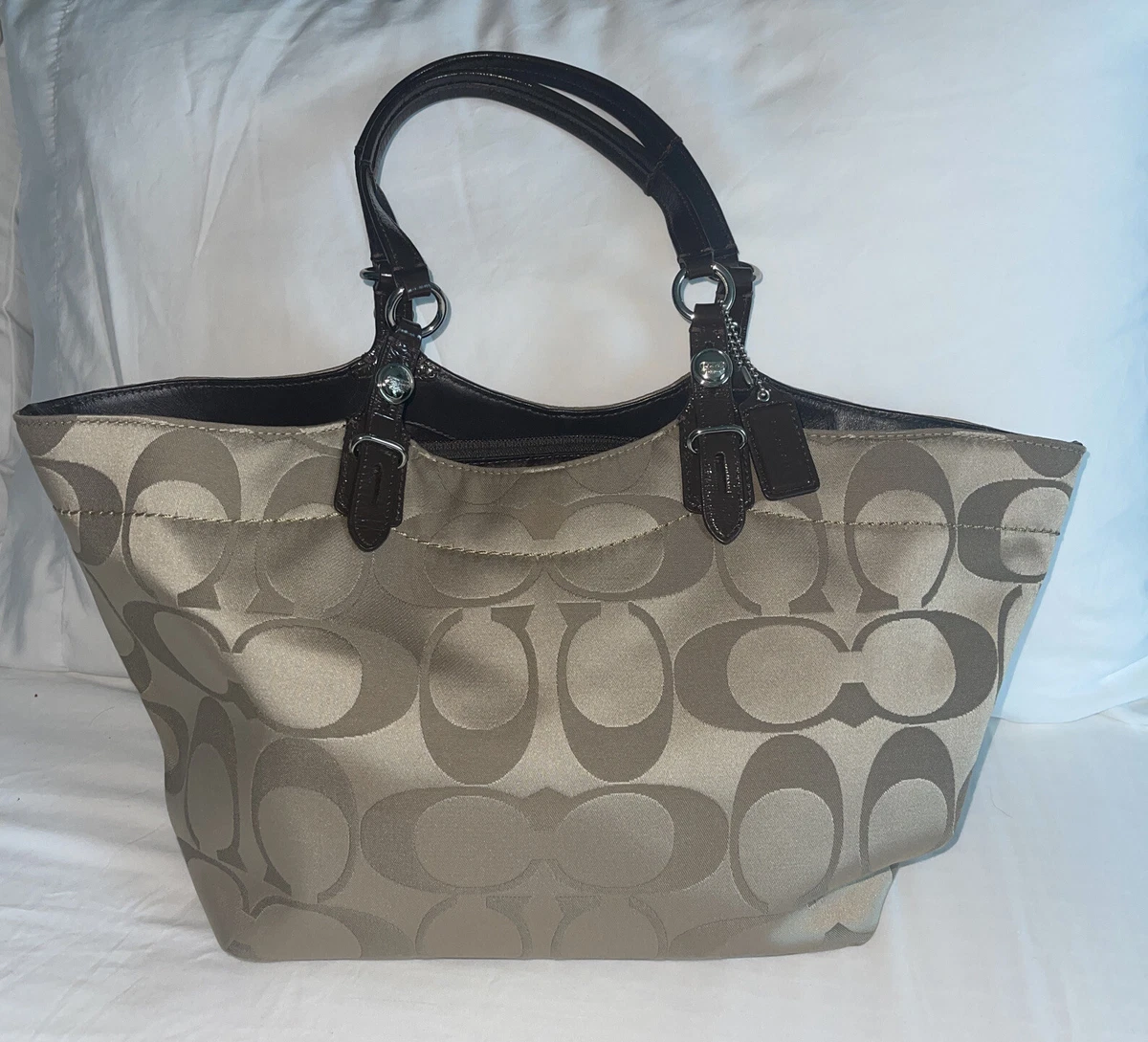 COACH Beige Fabric Tote Bag K1194 F16175