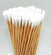 American Recorder 6" Cotton Swabs with Wooden Handle - Bag of 100