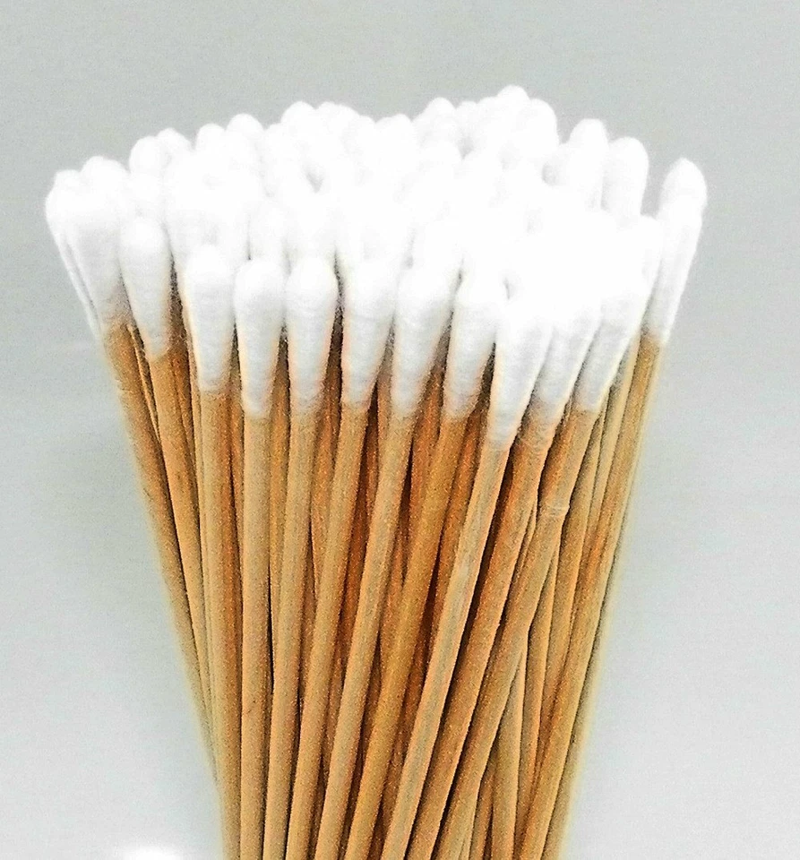 American Recorder 6" Cotton Swabs with Wooden Handle - Bag of 100