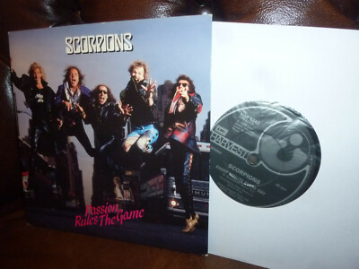 Scorpions, Passion Rules The Game, Krautrock, UK Harvest HAR 5242 Single 7'' 1988
