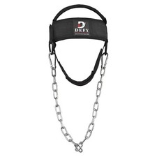 DEFY Weight Lifting Neck Head Harness 30" Heavy Duty Steel Chain Neck Exerciser