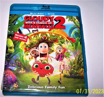 Cloudy with a Chance of Meatballs 2 (Two Disc Combo: Blu-ray / DVD + - VERY GOOD