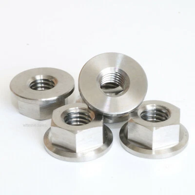VSL M8 Nut M8x1.25mm Titanium Metric Flange Nuts DIN 6923 13mm M8 Nut 4.4g