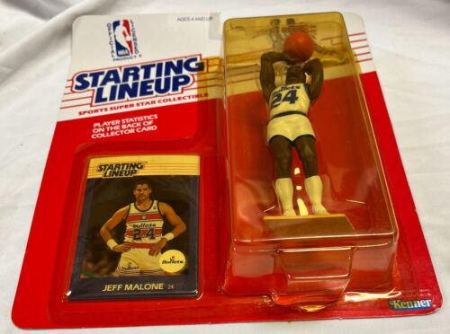 Kenner 1988 NBA alineación inicial Jeff Malone figura y caja de tarjetas sellada - Imagen 6 de 9
