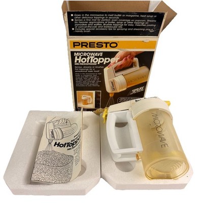 Vintage Presto Microwave Hot Topper Melter Dispenser 03050 Butter Syrup Spreader
