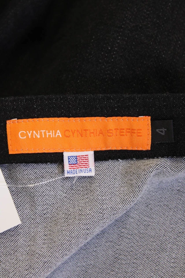Cynthia Cynthia Steffe Womens A-Line Skirt Black Size 4 - Image 4 of 4