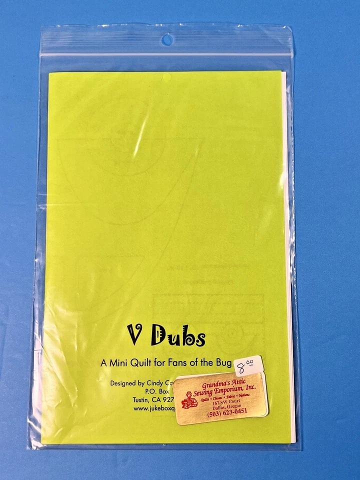 V Dubs Mini Quilt Pattern by Jukebox Pattern & Instructions NEW UNCUT - Image 3 of 3
