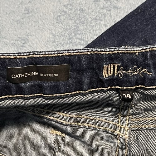 Kut From The Kloth Jeans Women's Size 14 Blue Stretch Faded Catherine Boyfriend - Picture 5 of 11