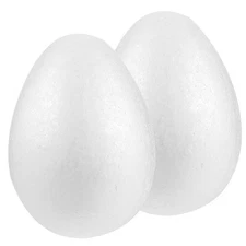 2pcs Polystyrene Eggs Eggs Decoration Chicken Egg Toy Simulation Egg