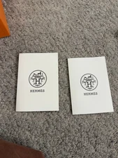 Set Of 2 Authentic Hermes Booklet Receipt Holder Card Envelopes