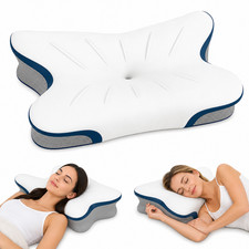 Ergonomic Memory Foam Neck Pillow Cervical Bed Pillow for Side Back Sleepers