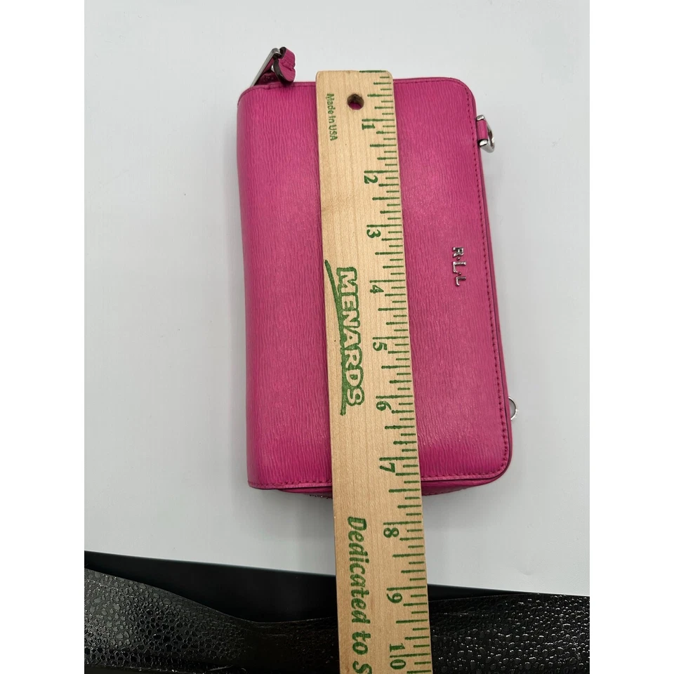 Cartera / Bandolera Lauren Ralph Lauren Portatarjetas de Cuero Rosa - Sin Correa Foto 4 de 4