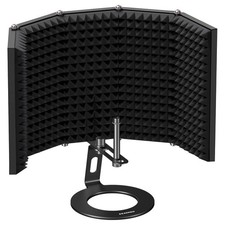 Microphone Isolation Shield, Foldable Mic Shield with Triple Sound Insulation...