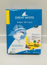 Great White Inkjet 24 Paper, 8.5 × 11 Inch, 90 Brightness 600 Sheets